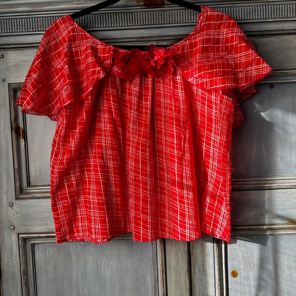 Doen Analicia Sylvie Plaid top size L - Picture 10 of 14
